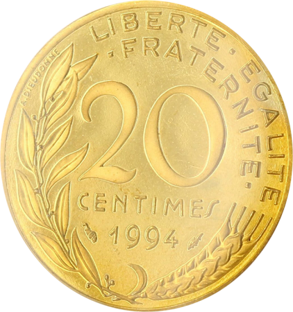 France 20 Centimes BE Marianne 1994