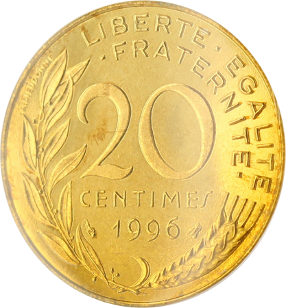 France 20 Centimes BE Marianne 1996