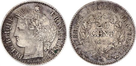 France 20 Centimes Cérès - 1850 A Paris Argent