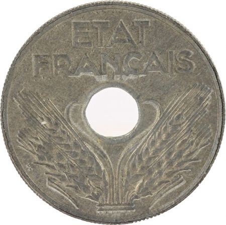 France 20 Centimes Etat Français - 1942 - Type en Zinc - SPL