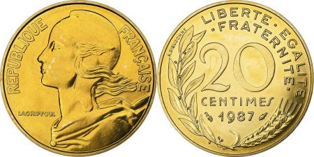 France 20 Centimes Marianne - 1987 issu de coffret