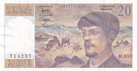 France 20 Francs - Debussy - 1984 - Série M.013