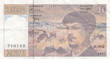 France 20 Francs - Debussy - 1997 - Série M.062