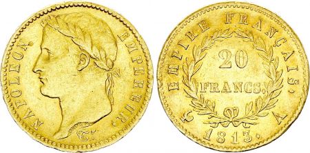 France 20 Francs - Napoléon I - Tête laurée - 1813 - A Paris - Or