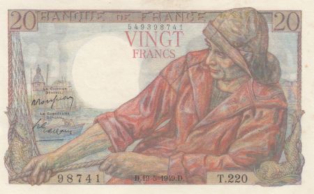 France 20 Francs - Pêcheur - 19-05-1949 - Série T.220