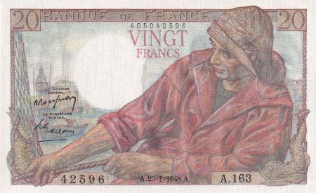 France 20 Francs - Pêcheur - 29-01-1948 - Série A.163 - NEUF - F.13.12