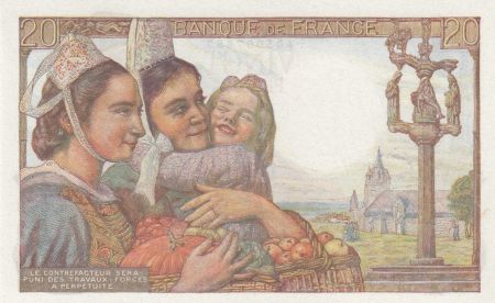 France 20 Francs - Pêcheur - 29-01-1948 - Série A.163