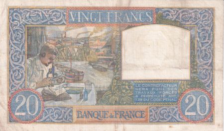 France 20 Francs - Science et Travail - 08-01-1942 - Série A.7181