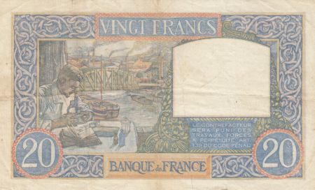 France 20 Francs - Science et Travail - 22-08-1940 - Série A.878