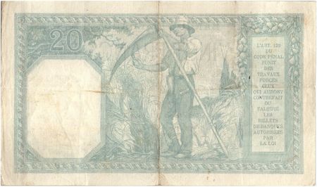 France 20 Francs Bayard - 01-08-1918 Série T.5096