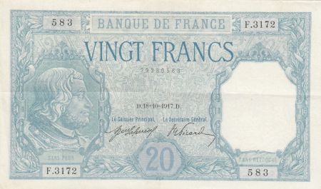 France 20 Francs Bayard - 18-10-1917 - Série F.3172