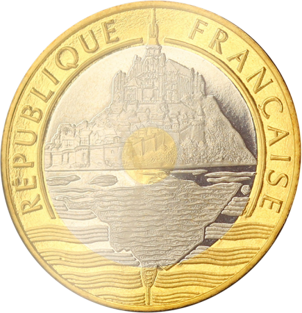 France 20 Francs BE 1992 Mont Saint Michel