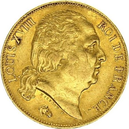 France 20 Francs Louis XVIII - 1817 Q