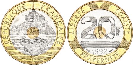 France 20 Francs Mont Saint-Michel - 1992