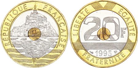 France 20 Francs Mont Saint-Michel - 1995 - Bimetal