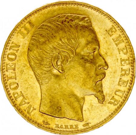 France 20 Francs Napoléon III Tête nue - 1854 A Paris