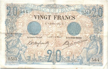 France 20 Francs Noir - 1904