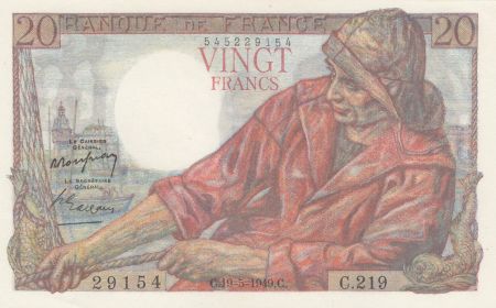 France 20 Francs Pêcheur - 19-05-1949 - Série C.219