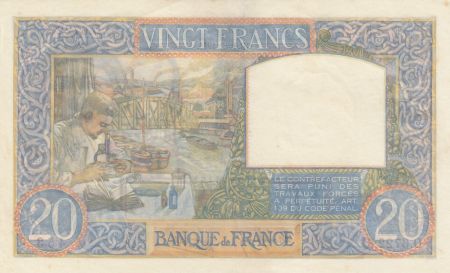 France 20 Francs Science et Travail - 04-12-1941 - Série C.6722