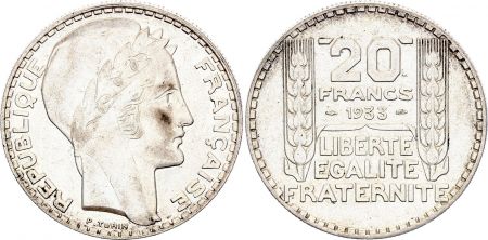 France 20 Francs Turin - 1933 Argent