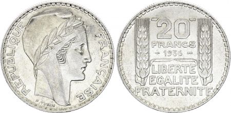 France 20 Francs Turin - 1936 Rare