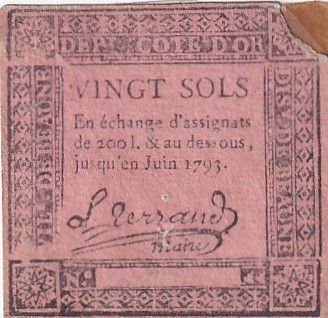 France 20 Sols - Côte d\'Or - Ville de Beaune - 1792