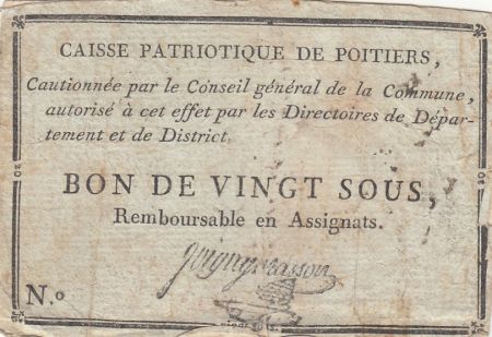 France 20 sous - Vienne - Poitiers - 1791