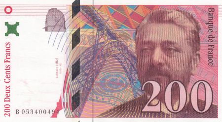 France 200 Francs - Gustave Eiffel - Tour Eiffel  - 1996 - Série B.053