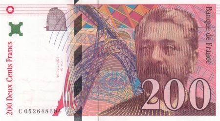 France 200 Francs - Gustave Eiffel - Tour Eiffel  - 1996 - Série C.052