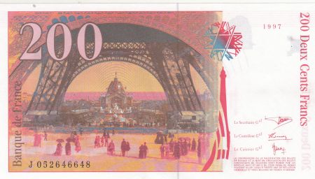 France 200 Francs - Gustave Eiffel - Tour Eiffel  - 1996 - Série J.052