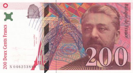 France 200 Francs - Gustave Eiffel - Tour Eiffel  - 1996 - Série N.046