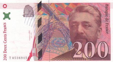 France 200 Francs - Gustave Eiffel - Tour Eiffel  - 1996 - Série T.053