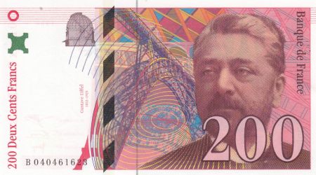 France 200 Francs - Gustave Eiffel - Tour Eiffel - 1995 - Série B.040