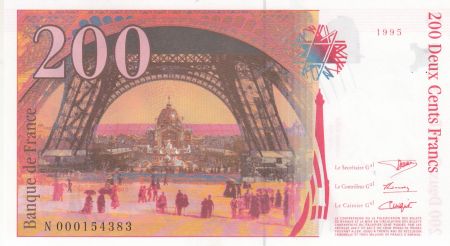 France 200 Francs - Gustave Eiffel - Tour Eiffel - 1995 - Série N.000