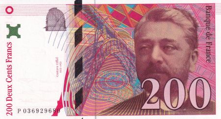 France 200 Francs - Gustave Eiffel - Tour Eiffel - 1996 - Lettre P - F.75.02