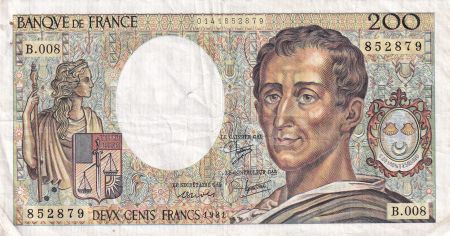 France 200 Francs - Montesquieu - 1981 - Série B.008