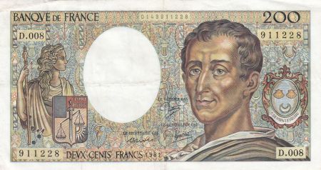 France 200 Francs - Montesquieu - 1981 - Série D.008