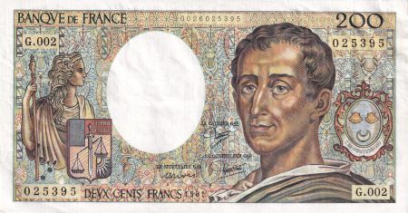 France 200 Francs - Montesquieu - 1981 - Série G.002