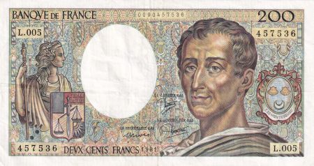 France 200 Francs - Montesquieu - 1981 - Série L.005