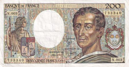 France 200 Francs - Montesquieu - 1981 - Série N.003