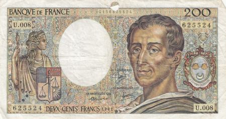 France 200 Francs - Montesquieu - 1981 - Série U.008