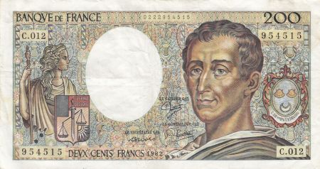 France 200 Francs - Montesquieu - 1982 - Série C.012