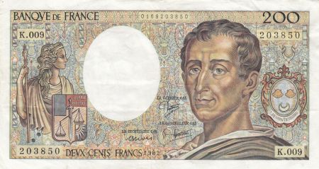 France 200 Francs - Montesquieu - 1982 - Série K.009