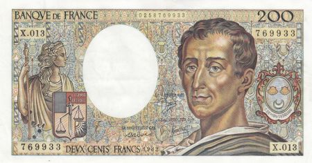 France 200 Francs - Montesquieu - 1982 - Série X.013 - F.70.02