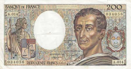 France 200 Francs - Montesquieu - 1983 - Série A.014 - F.70.03