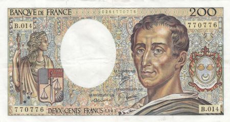 France 200 Francs - Montesquieu - 1983 - Série B.014 - F.70.03