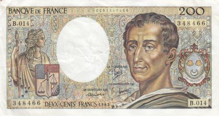 France 200 Francs - Montesquieu - 1983 - Série B.014 - F.70.03