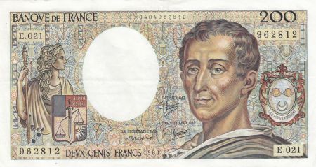 France 200 Francs - Montesquieu - 1983 - Série E.021 - F.70.03