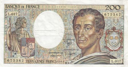 France 200 Francs - Montesquieu - 1983 - Série L.017 - F.70.03