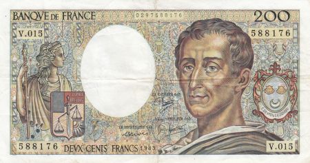 France 200 Francs - Montesquieu - 1983 - Série V.015 - F.70.03